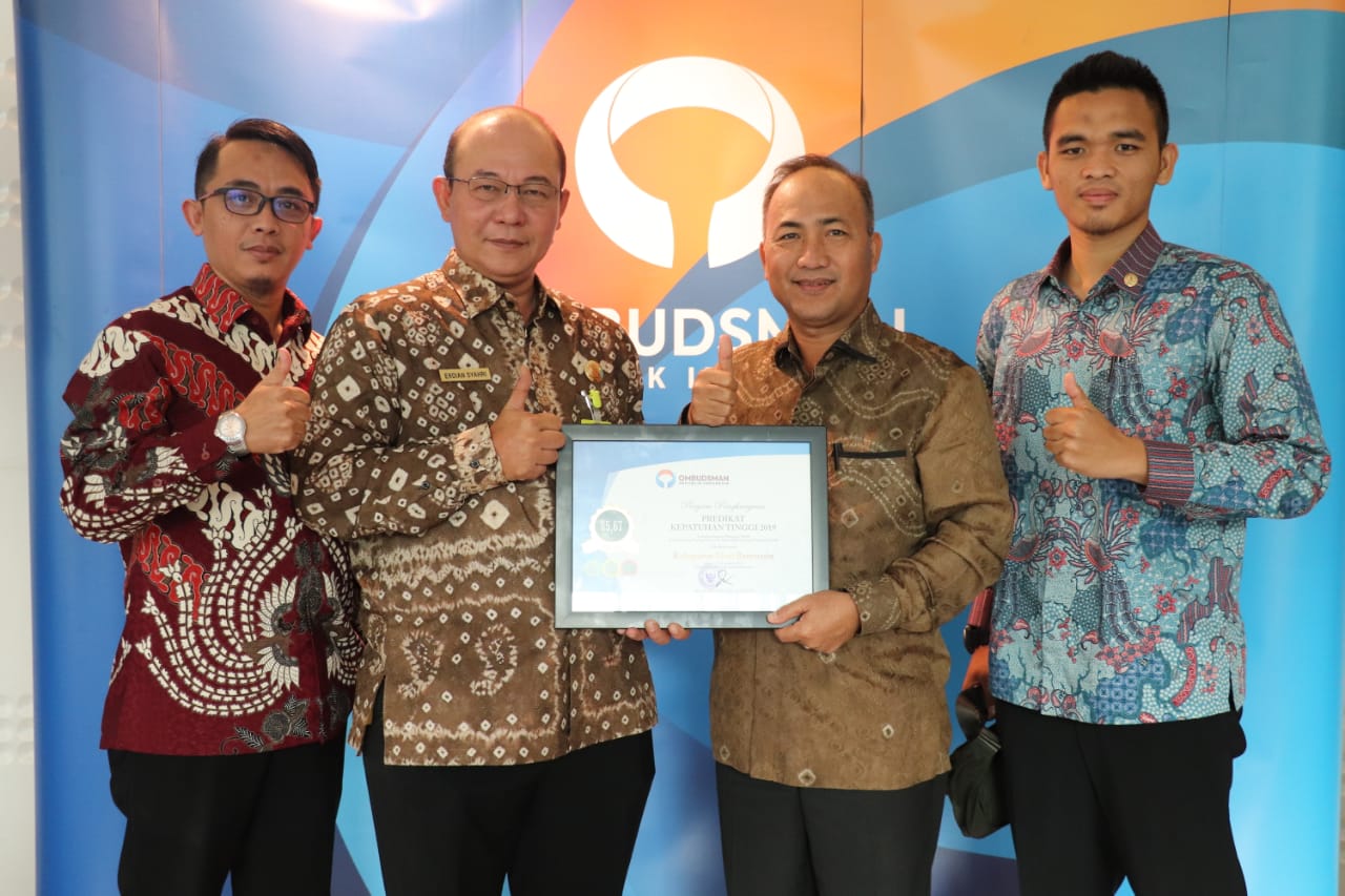 Pemkab Muba Raih Predikat Kepatuhan Standar Pelayanan Publik Tahun 2019