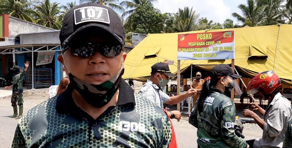 Dandim 1308/LB, Himbau Masyarakat Setiap Keluar Rumah Wajib Gunakan Masker