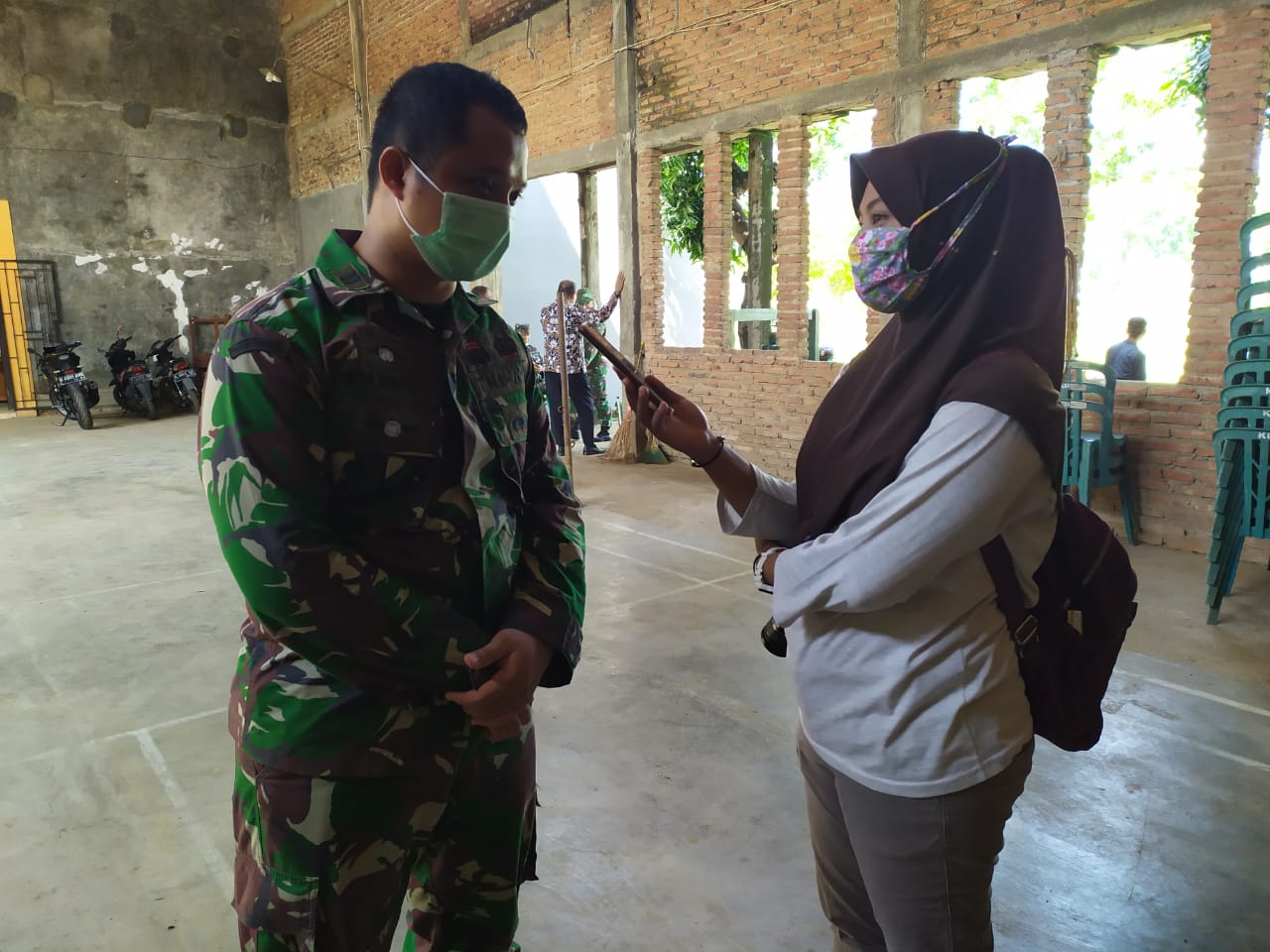 Penjelasan Tim Medis Tentang Pengecekan Kondisi Satgas TMMD Kodim Kudus.