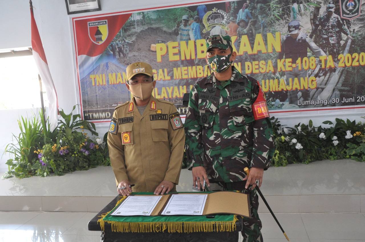 Pragram TMMD ke 108 di Wilayah Kodim 0821 Lumajang Resmi Dibuka