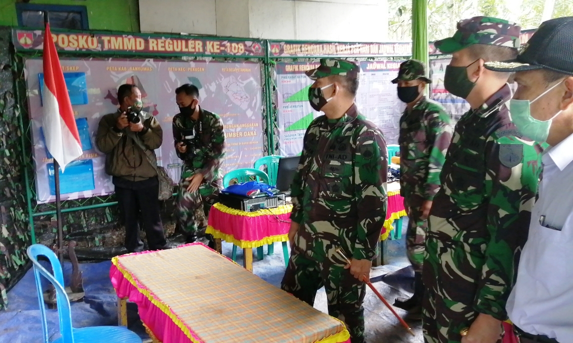 Posko TMMD Petahunan Juga Tidak Luput Dikunjungi Danrem