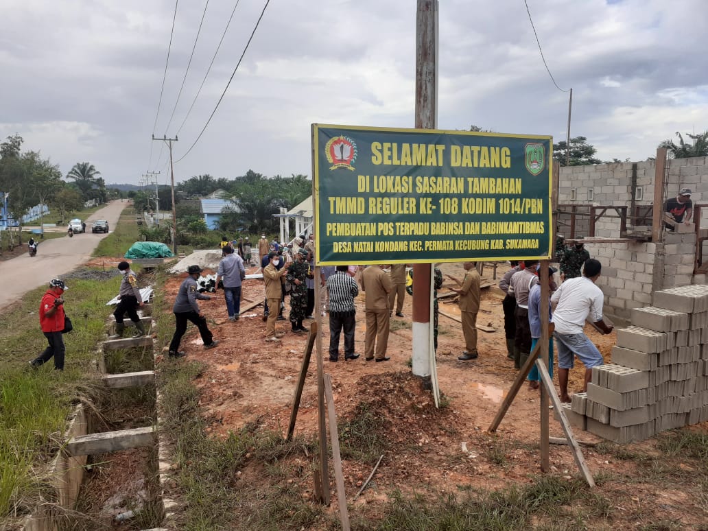 Tim pengawas Mabes TNI AD Sambangi Lokasi Pos Terpadu TMMD 108 Kodim 1014/Pbn