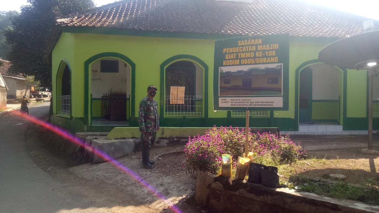 Mesjid Al-Fadilah terlihat Megah berkat TMMD Ke-108 Kodim 0605/Subang