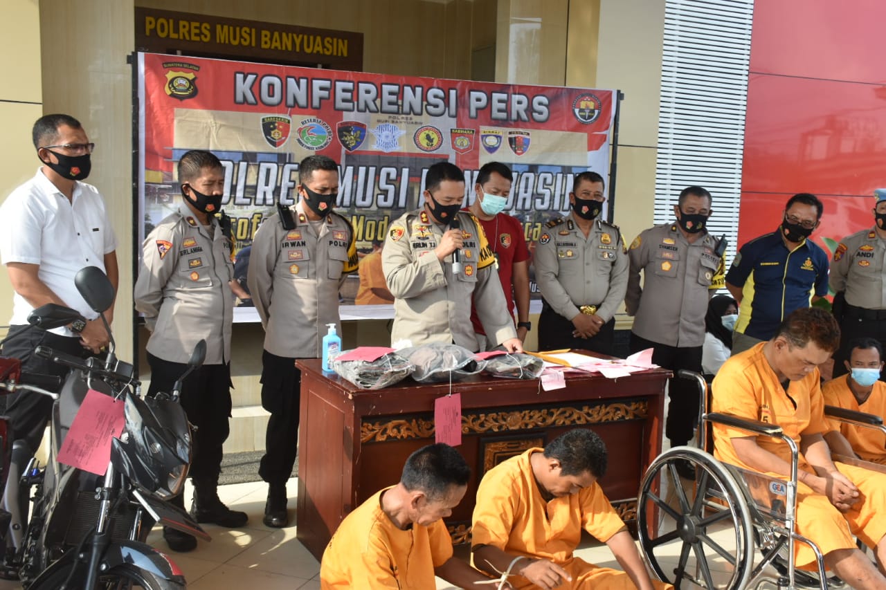 Tiga Bandit Spesialis Pecah Kaca di Tangkap Tim Serigala Polres Muba