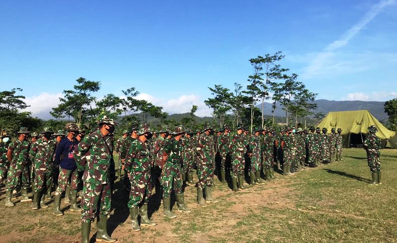 Minggu Cerah Hari Keduapuluh TMMD Reguler Brebes, Satgas Tetap Semangat