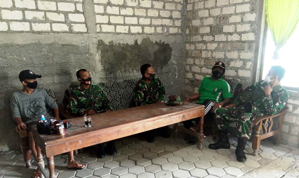 Silaturahmi Dengan Perangkat Desa, Agar Program TMMD 110 Tambakrejo Bojonegoro Berjalan Lancar