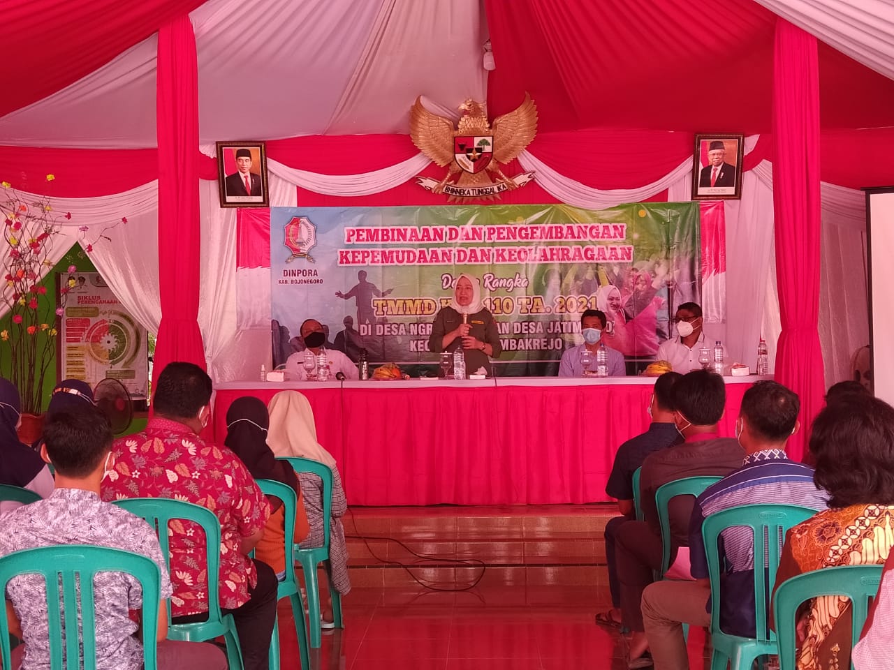 Bupati Bojonegoro Berikan Sambutan Pembukaan TMMD 110 Bojonegoro