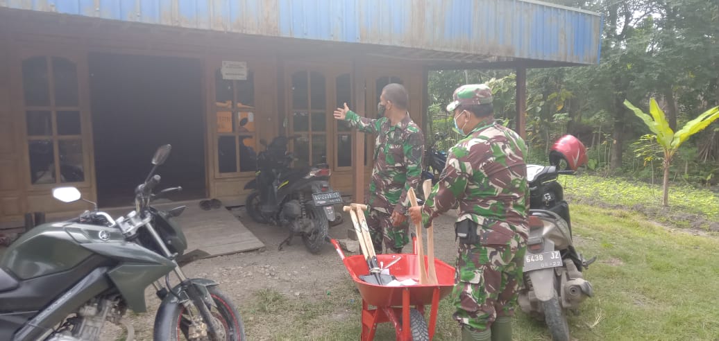 Satgas Kodim Bojonegoro Serah Terima Peralatan Pembangunan Fisik TMMD Tambakrejo
