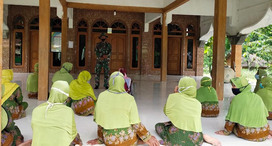 Hadiri Istighosah, Satgas TMMD Kodim Bojonegoro Sosialisasikan PPKM
