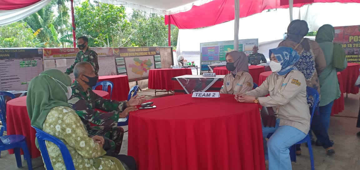Tim bank sumselbabel Rela datang jauh agar dapat berkontribusi pada kegiatan TMMD