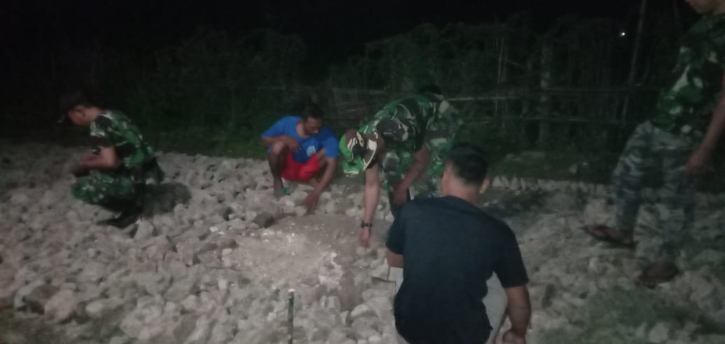 Tak Henti, Perbaikan Jalan Kramanan Program TMMD Bojonegoro Terus Dilakukan
