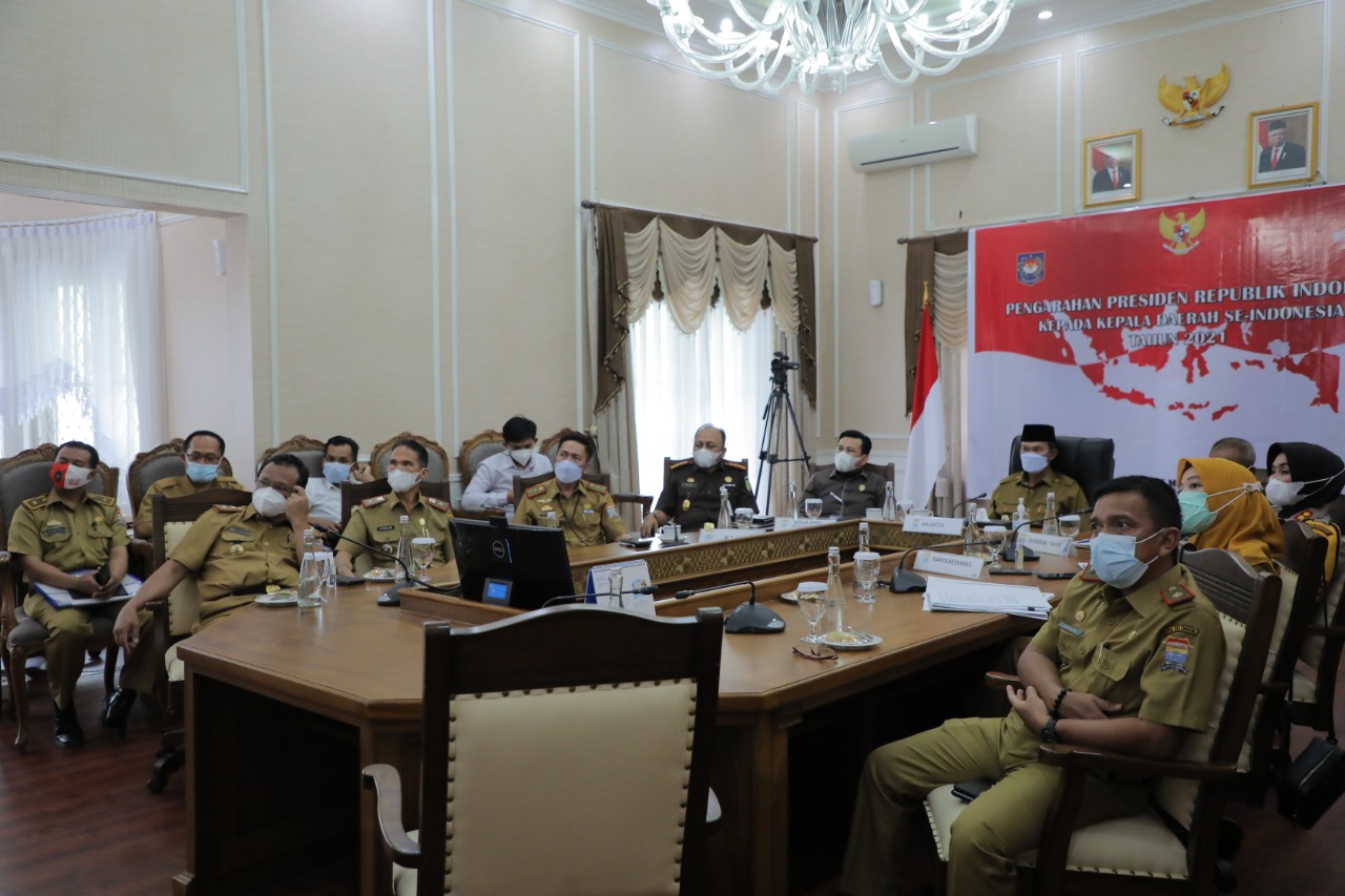 Pemkot Ikut Rakor Kepala Daerah dengan Presiden Via Vidcon