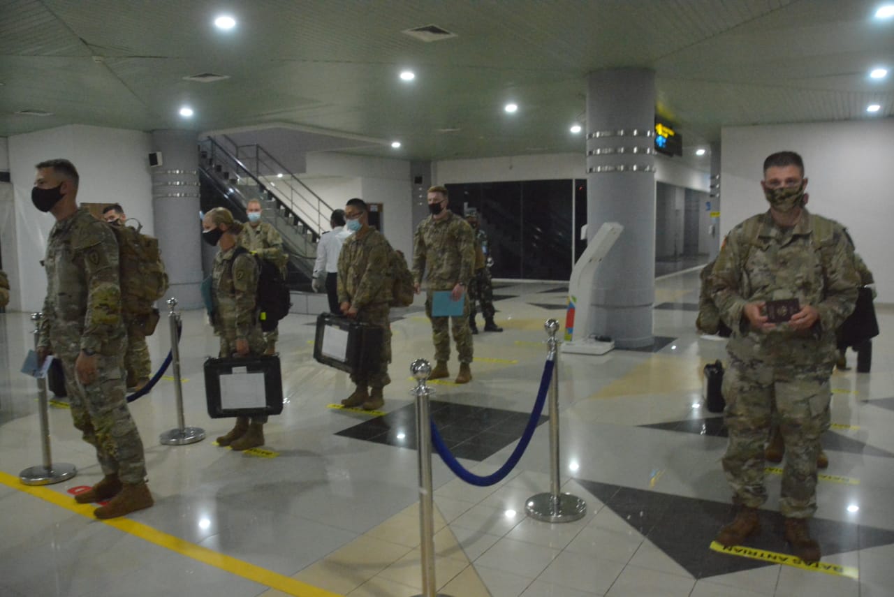 Prokes Ketat Sambut Kedatangan 330 Tentara Amerika di SMB II Palembang