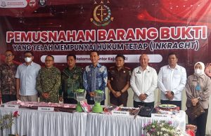 Kejari OKI Musnahkan Barang Bukti Perkara, Catat PNBP Senilai Rp1,23 Miliar