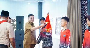 Lepas 74 Pramuka Muba ke Jamnas XII, Bupati Toha: Jaga Nama Baik Daerah